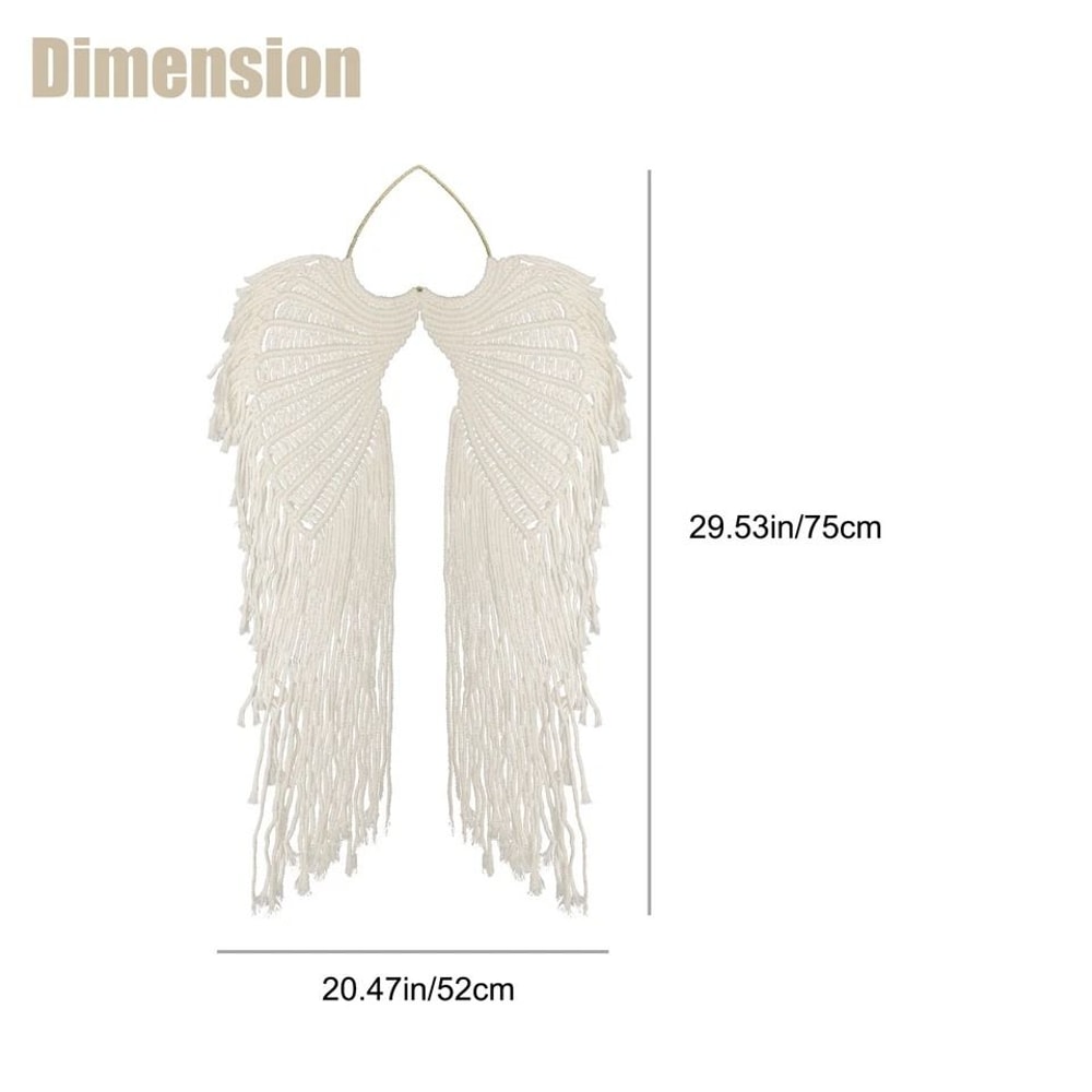DIY Angel Wing Woven Tapestry Macrame Boho Wall Hanging Unique Home Decor Boho Room Art Perfect Gif 7