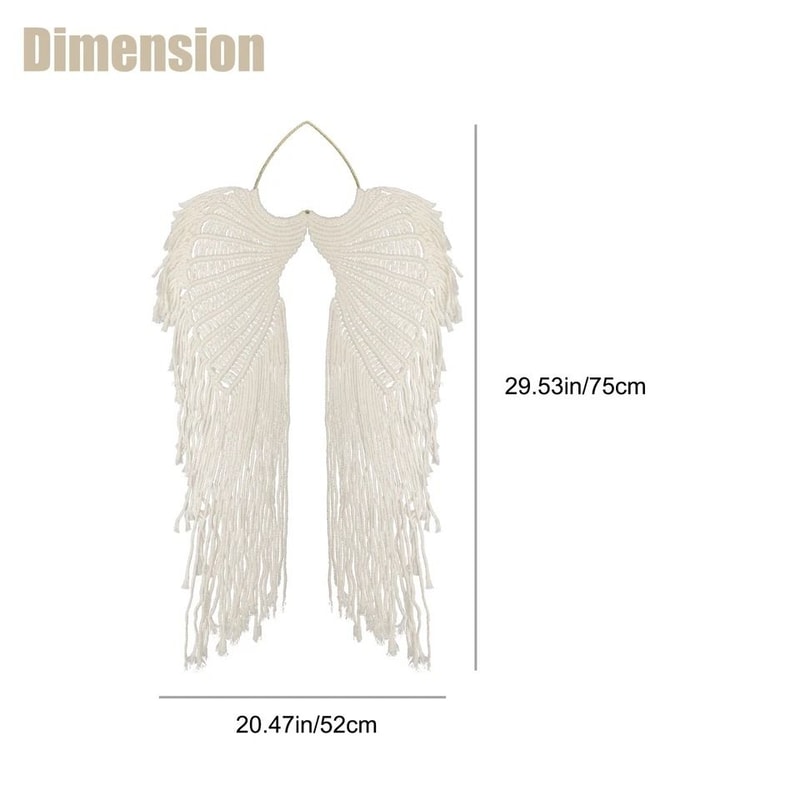 DIY Angel Wing Woven Tapestry Macrame Boho Wall Hanging Unique Home Decor Boho Room Art Perfect Gif 7