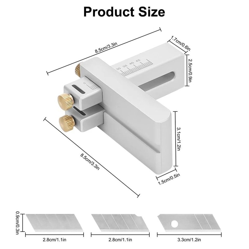 Adjustable Leather Cutter Tool Aluminum Alloy Body Stainless Steel Blades For Leather Strips Belts 1