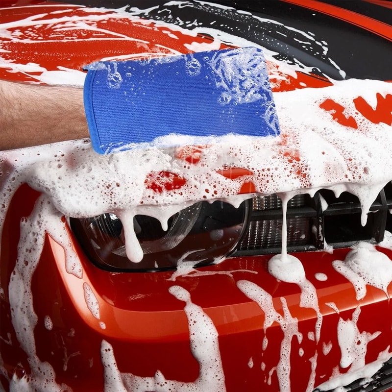 Reusable Microfiber Clay Mitt Car Detailing Polishing Glove ScratchFree Cleaning Wash Rag 0