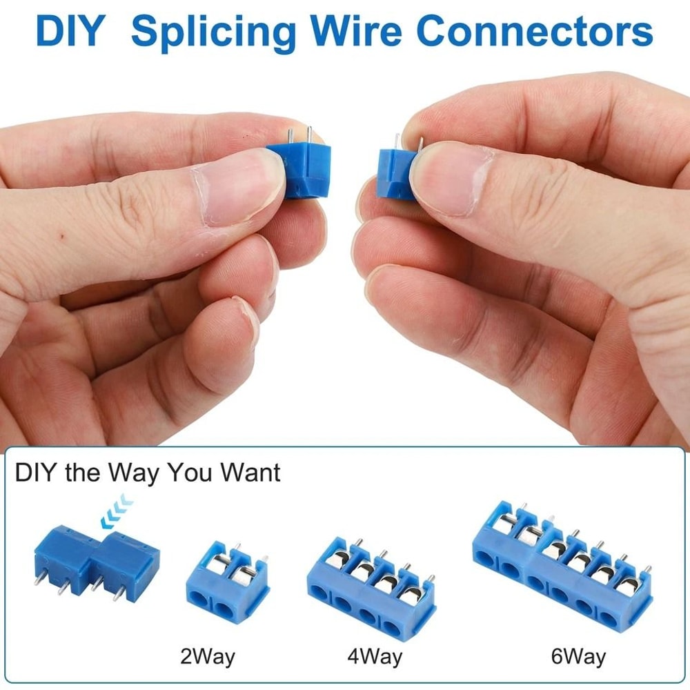 AWG Pitch PCB Mount Screw Terminal Block Connector Kit Pins HighQuality DIY Electronics Parts 3