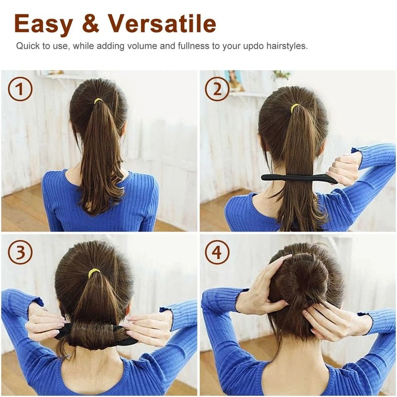 Foam Hair Bun Maker Magic Bow Sponge Bun Tool Donut Clip For Ponytails Twist Sock Heatless Curls St