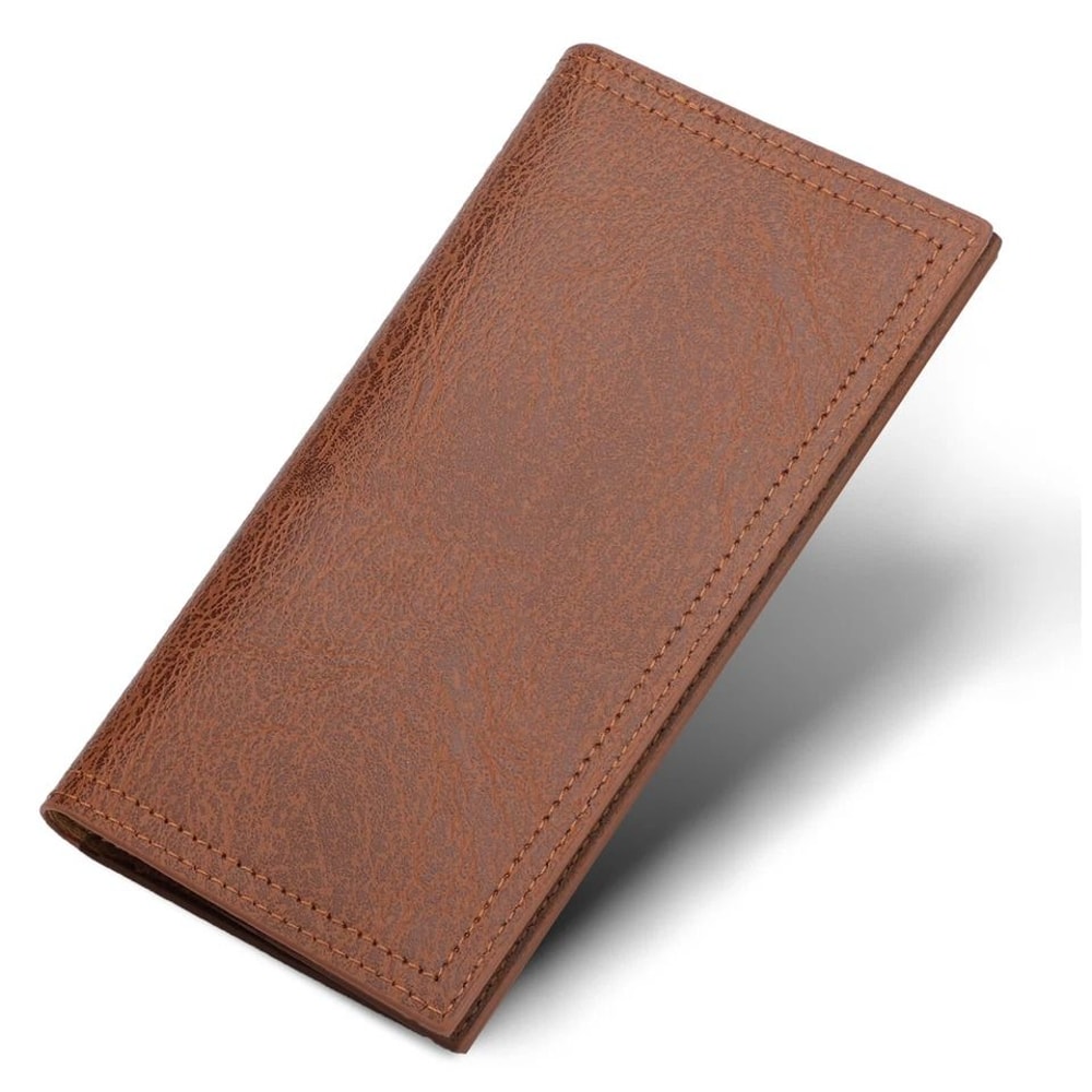 Slim Bifold Mens Long Wallet RFID Blocking PU Leather Purse Credit Card Holder Durable Design 2