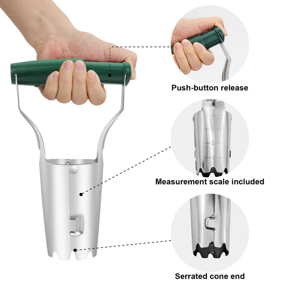 Garden Manual Planter Tool Bulb Planter Mini With Seed Sower Dispenser Efficient Spreader For Tulip 1