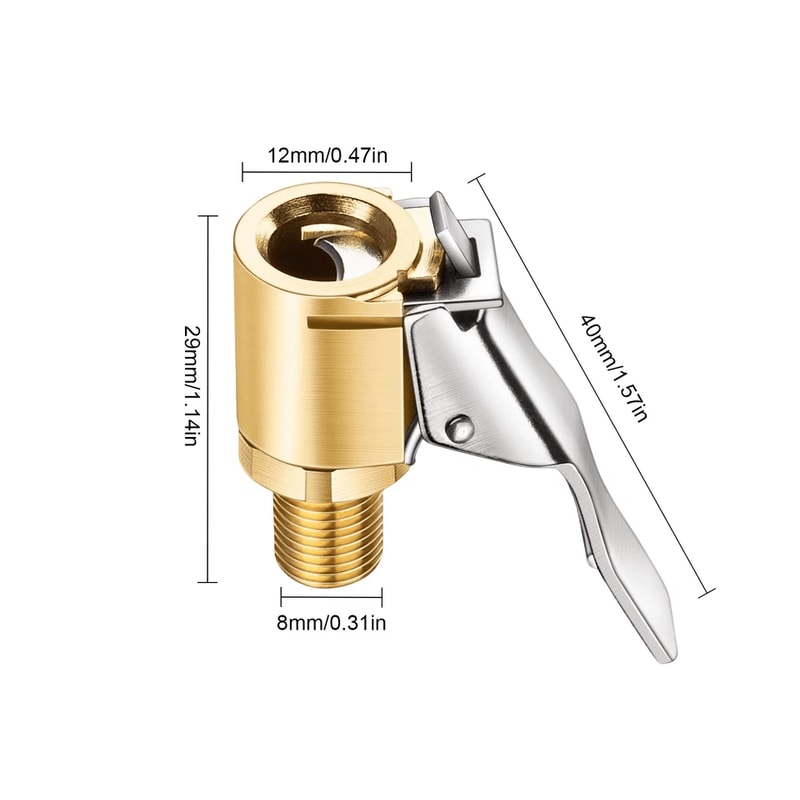 HeavyDuty Brass Open Flow Air Chuck For Internal Thread Inflator Hose Fast Tire Inflation 1