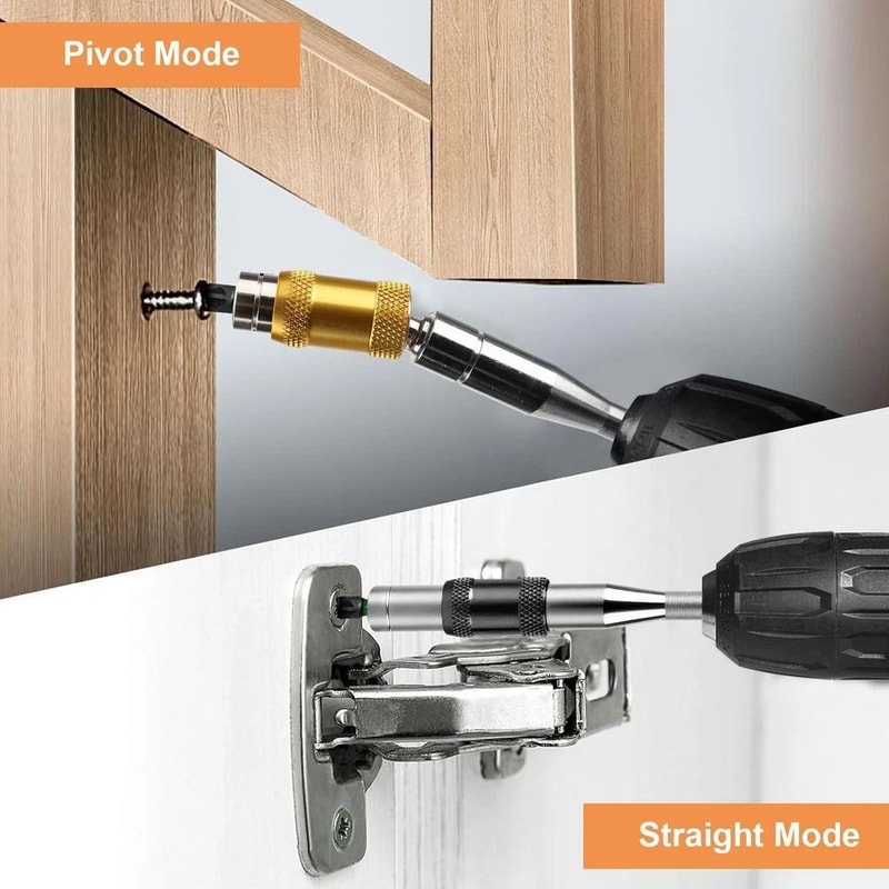 Screwdriver Drill Bit Holder With Magnetic Pivoting Tip Hex Shank Quick Change Extension Rod For Fu