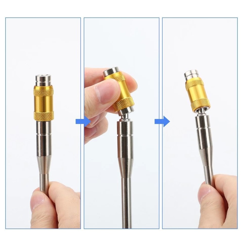 Screwdriver Drill Bit Holder With Magnetic Pivoting Tip Hex Shank Quick Change Extension Rod For Fu