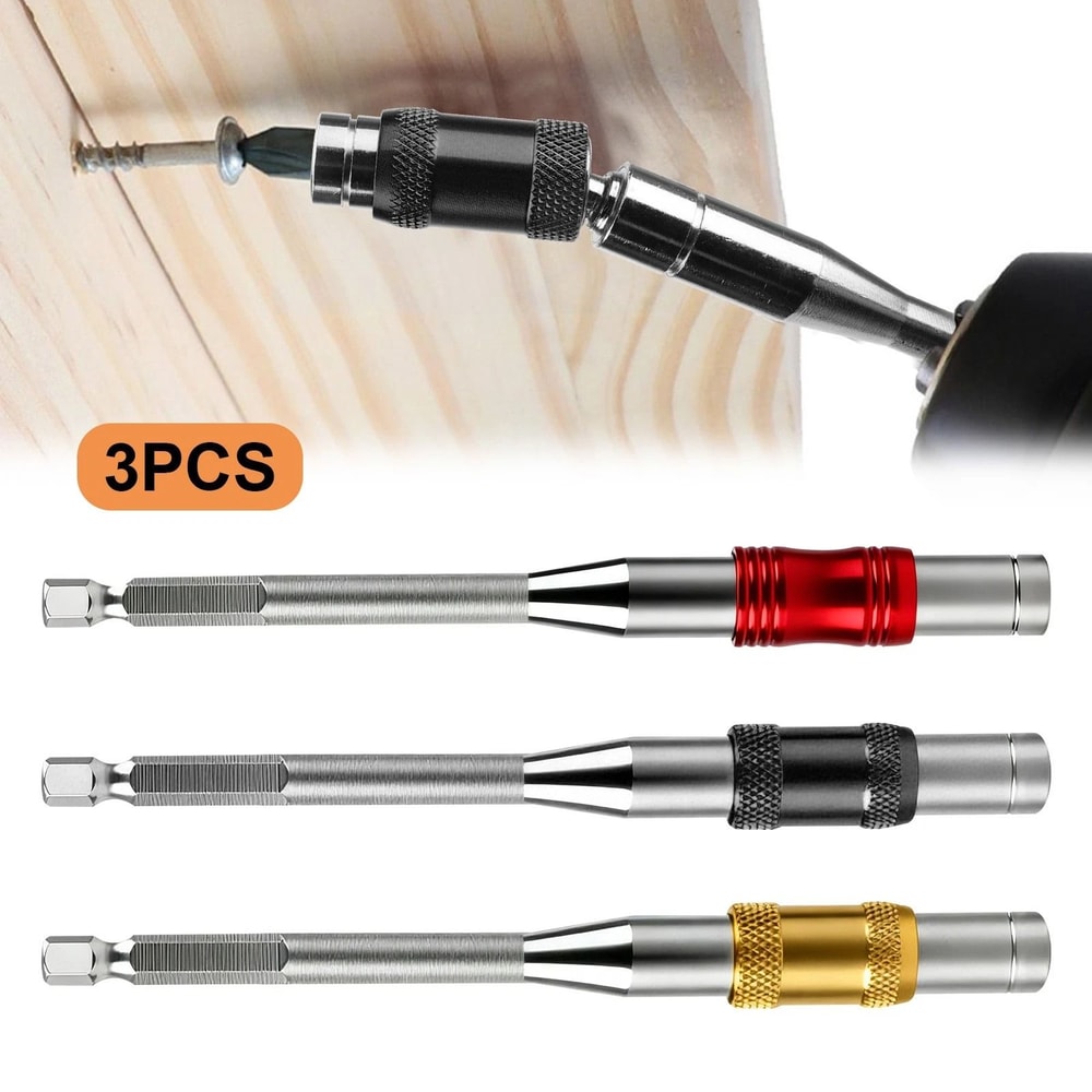 Screwdriver Drill Bit Holder With Magnetic Pivoting Tip Hex Shank Quick Change Extension Rod For Fu