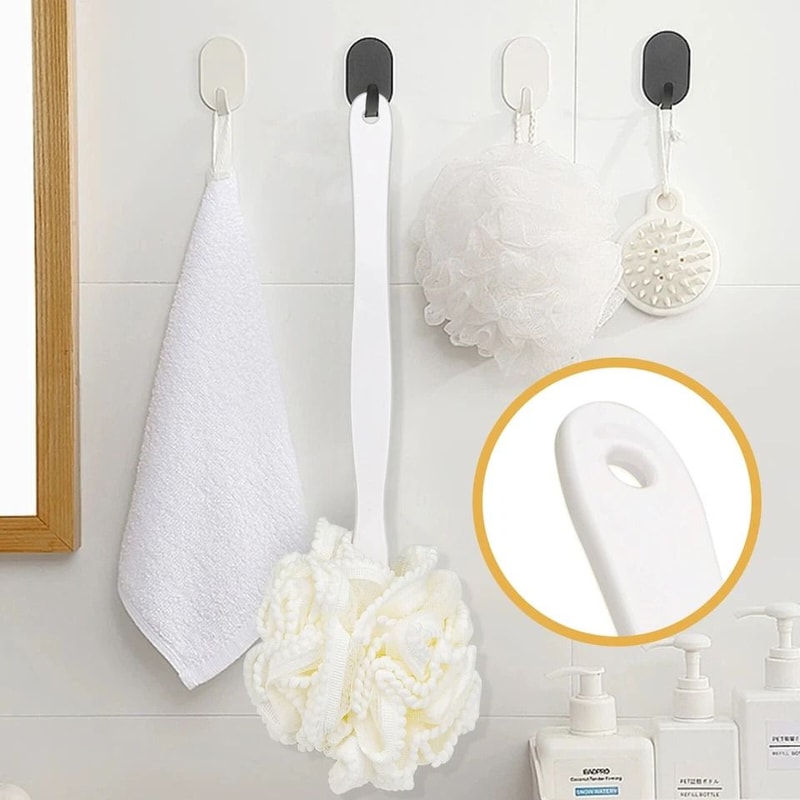 Long Handle Loofah Shower Brush Polyethylene Back Scrubber For Shower Soft Bath Sponge Loofa 4
