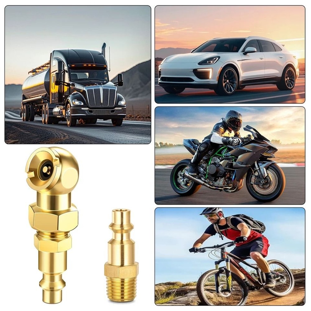 Tire Inflator Nozzle Closed Flow Ball Air Chuck NPT Quick Connect For LeakFree Inflation 3