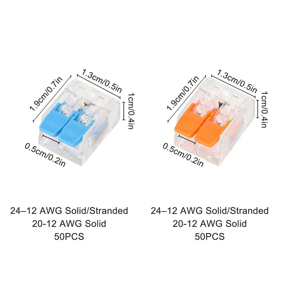 Lever Wire Connector Kit Reusable Electrical Connection Block For Solid Stranded Wire Easy 3