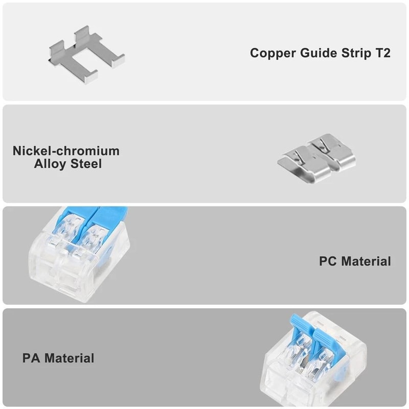 Lever Wire Connector Kit Reusable Electrical Connection Block For Solid Stranded Wire Easy 4