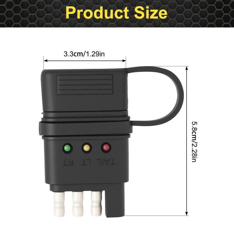 Flat Trailer TesterWiring Continuity Test Tool For Trailer Lights Boat ATV With LED Indicators For 6