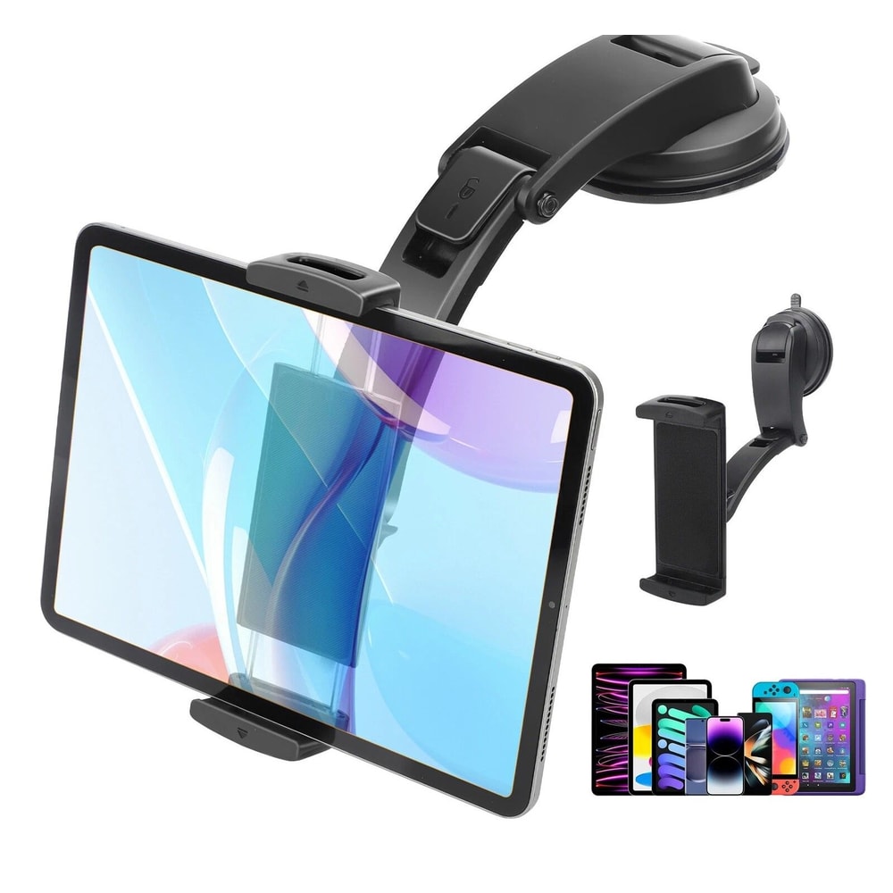 IPhone IPad Car Tablet Holder With Suction Cup Mount Adjustable 360 Rotation Dashboard Or Windshiel