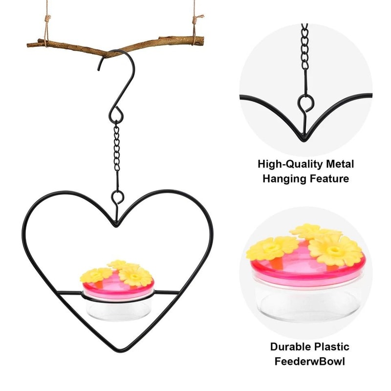 Metal Hanging Bird Feeder Hummingbird Feeders For Outside Port Design 2