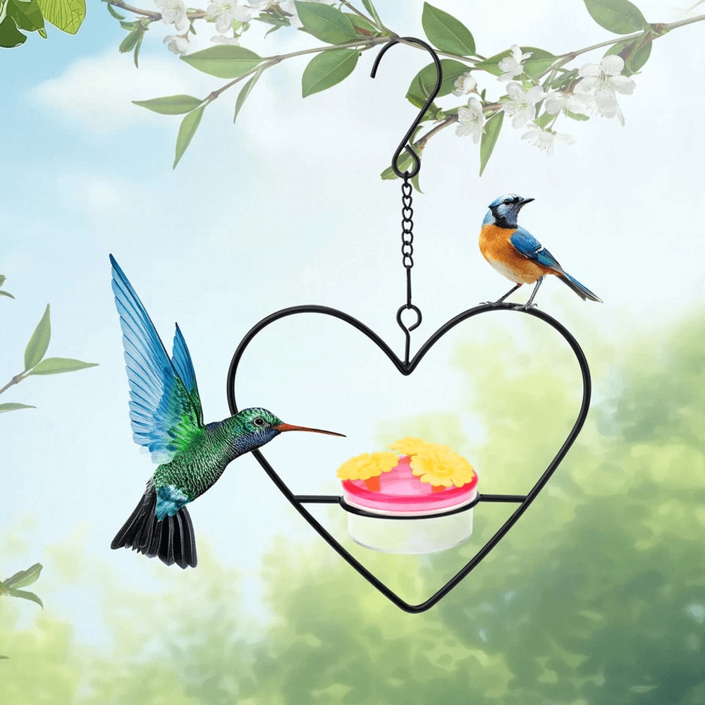 Metal Hanging Bird Feeder Hummingbird Feeders For Outside Port Design 0