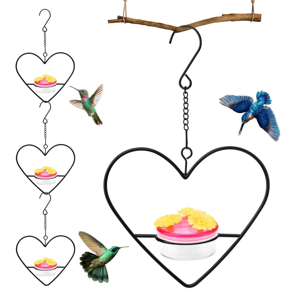 Metal Hanging Bird Feeder Hummingbird Feeders For Outside Port Design 5