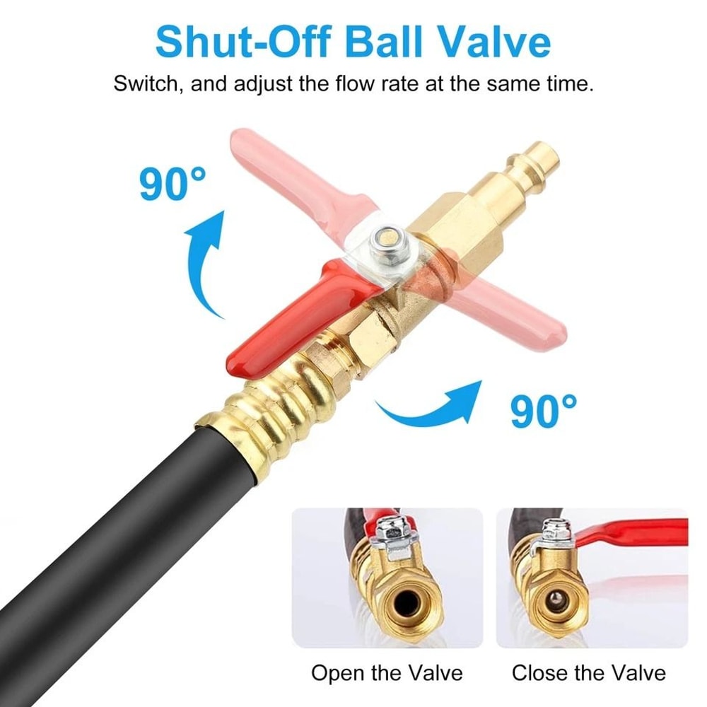 RV Winterizing Kit Brass With ShutOff Valve Air Quick Plug Water Line Blowout For Camper Trailer 2