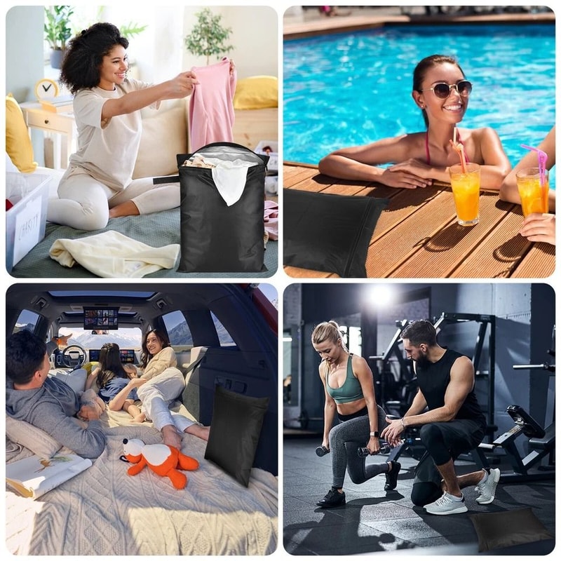 Reusable Waterproof Wet Dry Bags Travel Gym Beach Swimsuit Wet Clothes Storage Bags With Zipper And 4