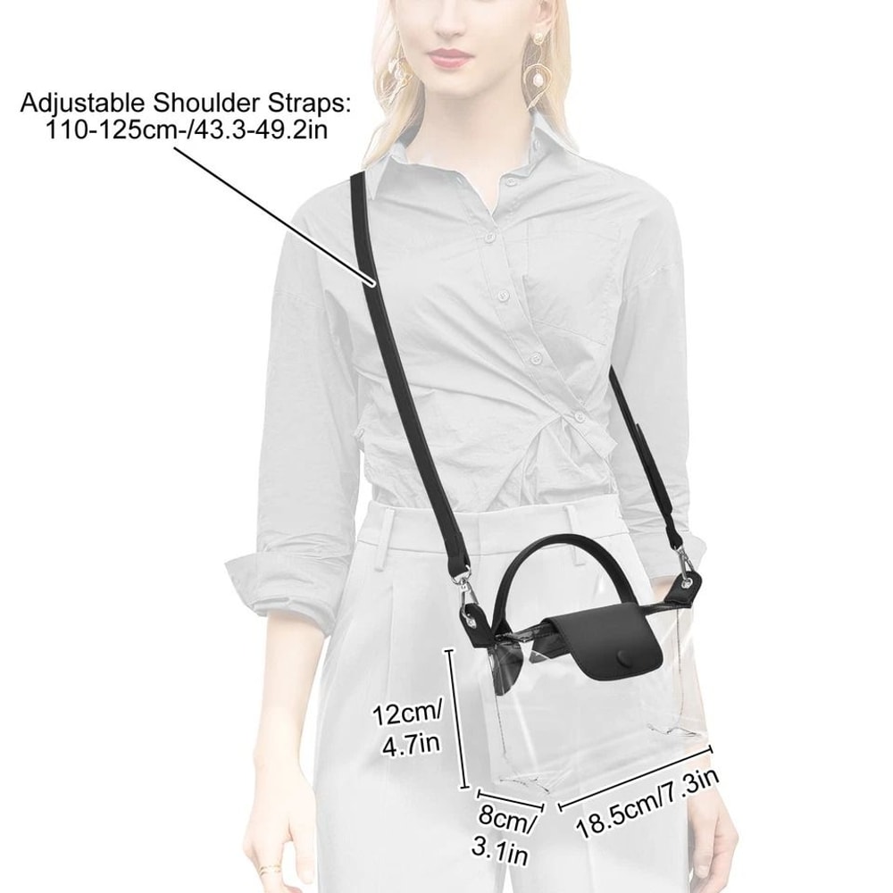 Stadium Approved Clear PVC Transparent Crossbody Handbag Ideal For Concerts And Travel 3