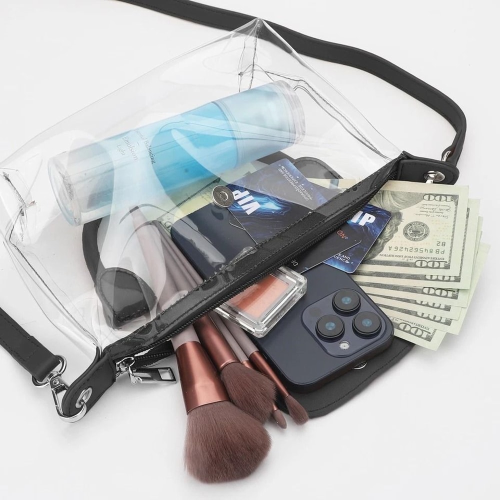 Stadium Approved Clear PVC Transparent Crossbody Handbag Ideal For Concerts And Travel 5