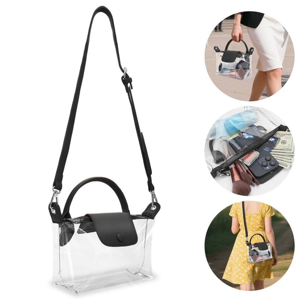 Stadium Approved Clear PVC Transparent Crossbody Handbag Ideal For Concerts And Travel 1