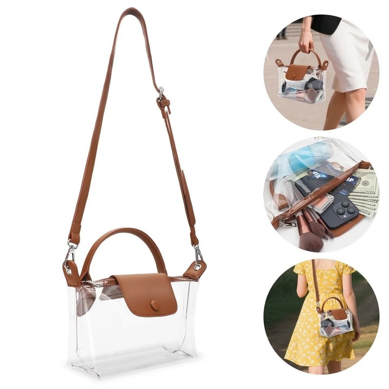 Stadium Approved Clear PVC Transparent Crossbody Handbag Ideal For Concerts And Travel 2