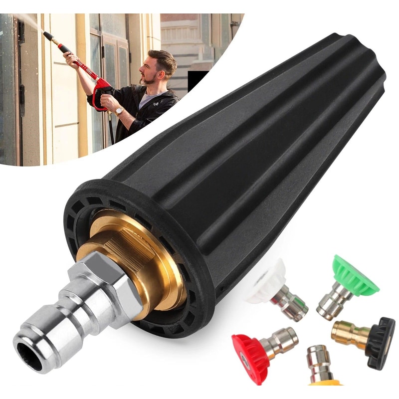 Turbo Nozzle For High Pressure Washer Quick Spray Tip Rotating PSI Power Washer Nozzle 0
