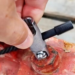 grease zerk tool dual head, removal, rethread & installation tool