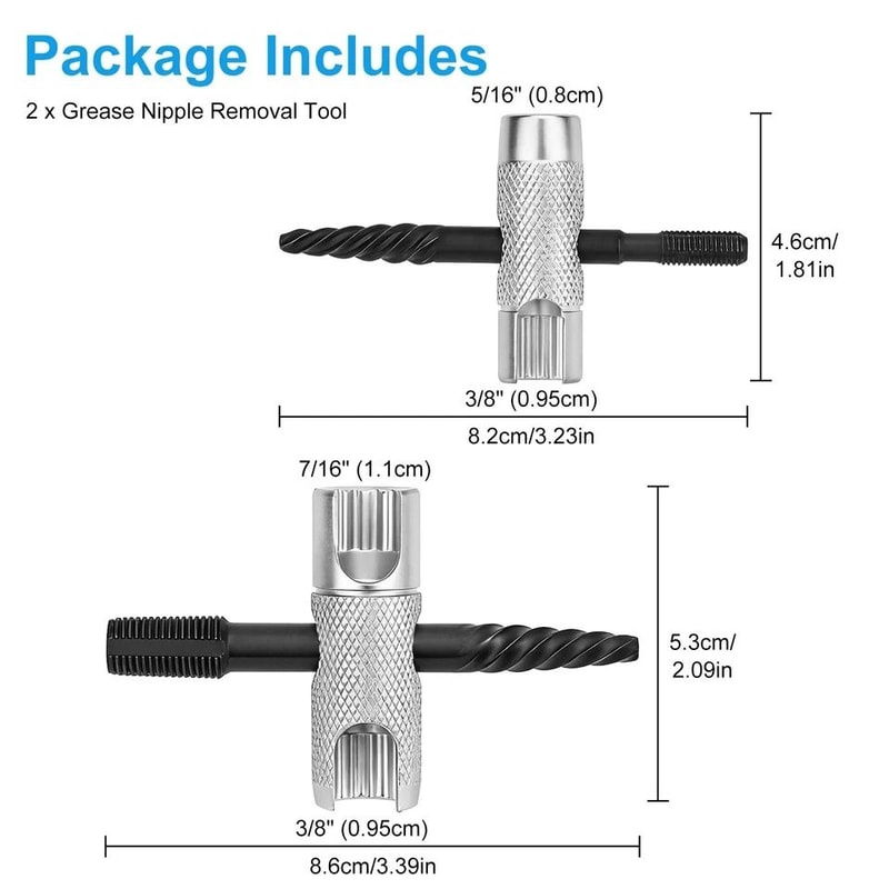 Grease Zerk Tool Dual Head Removal Rethread Installation Tool 5