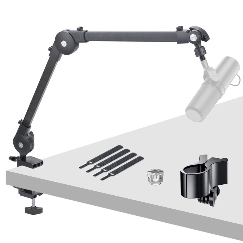 Mic Stand With Rotatable Microphone Boom Arm Adjustable Mic Desk Mount For Gaming Streaming 0