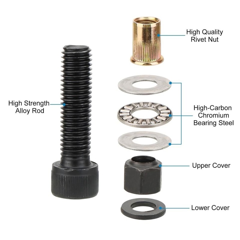 Manual Rivet Gun Set Carbon Steel Rivet Nut Kit Rivet Nuts For Automotive DIY Metal Assembly HighEf 2