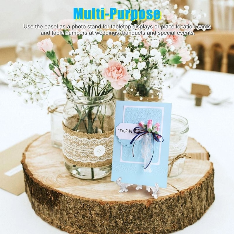 Transparent Easel Display Stand Foldable Photo Frame Bracket Picture Card Holder For Collectibles 5