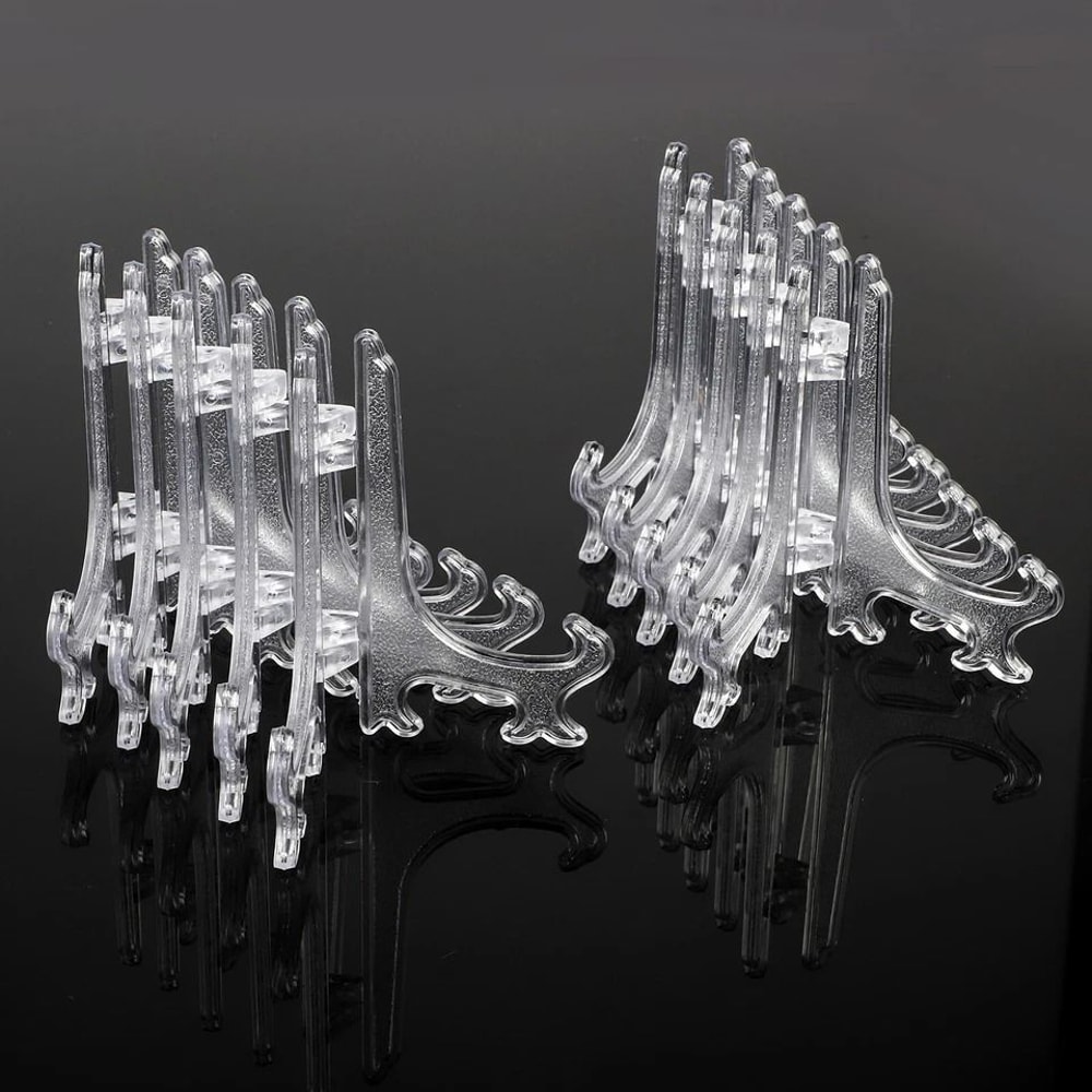 Transparent Easel Display Stand Foldable Photo Frame Bracket Picture Card Holder For Collectibles 1