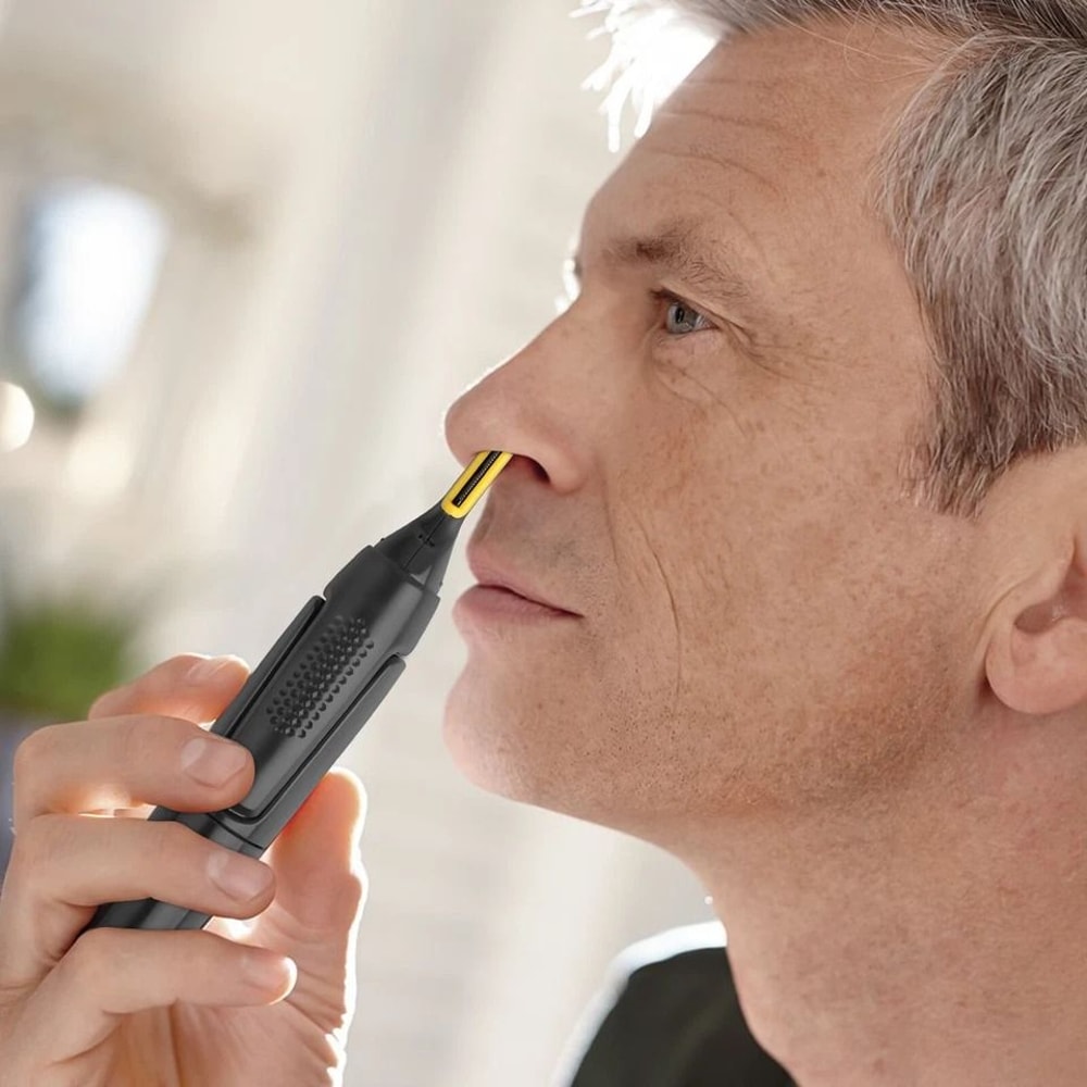 Facial Eyebrow Mustache Trimmer Electric Nose Ear Hair Shaver For Travel Adjustable Head Grooming T 5