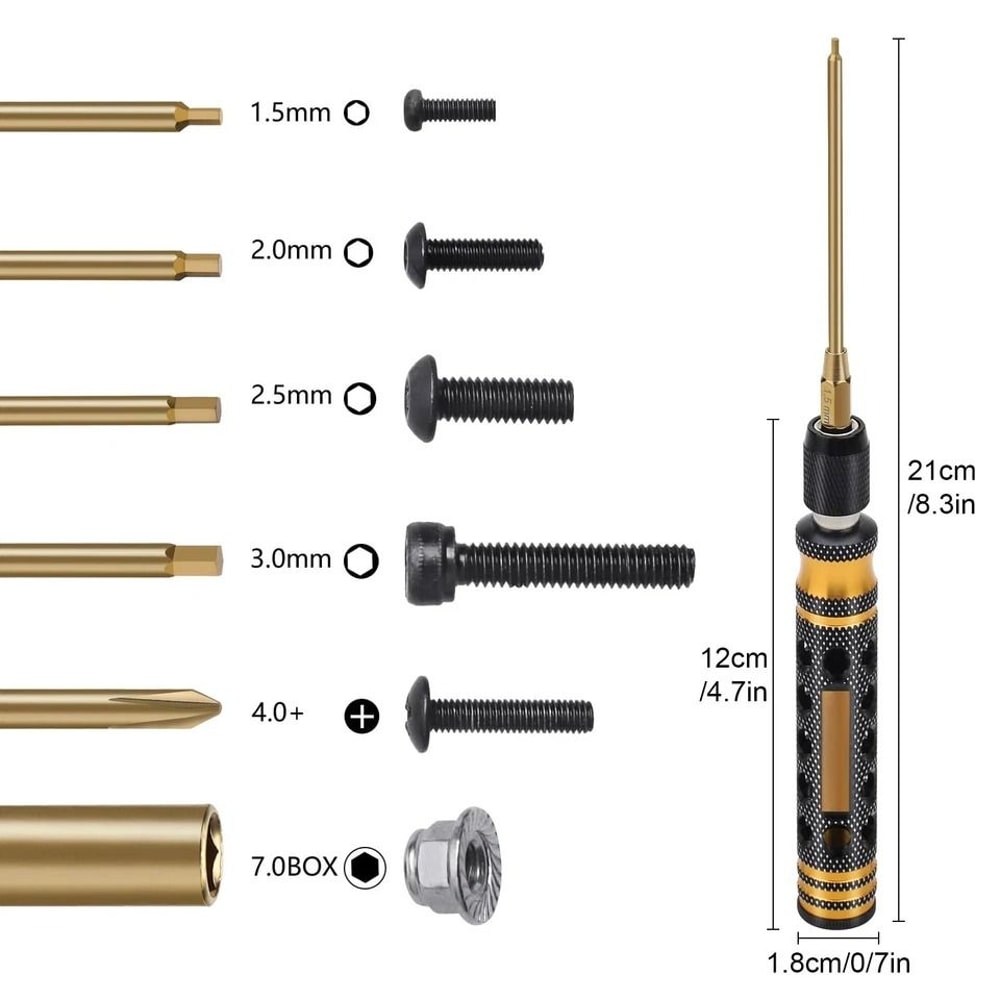 RC Car Tool Kit With Hex Nut Driver Screwdriver Wrench Bit Set For RC Truck Traxxas Axial And HSP C 1