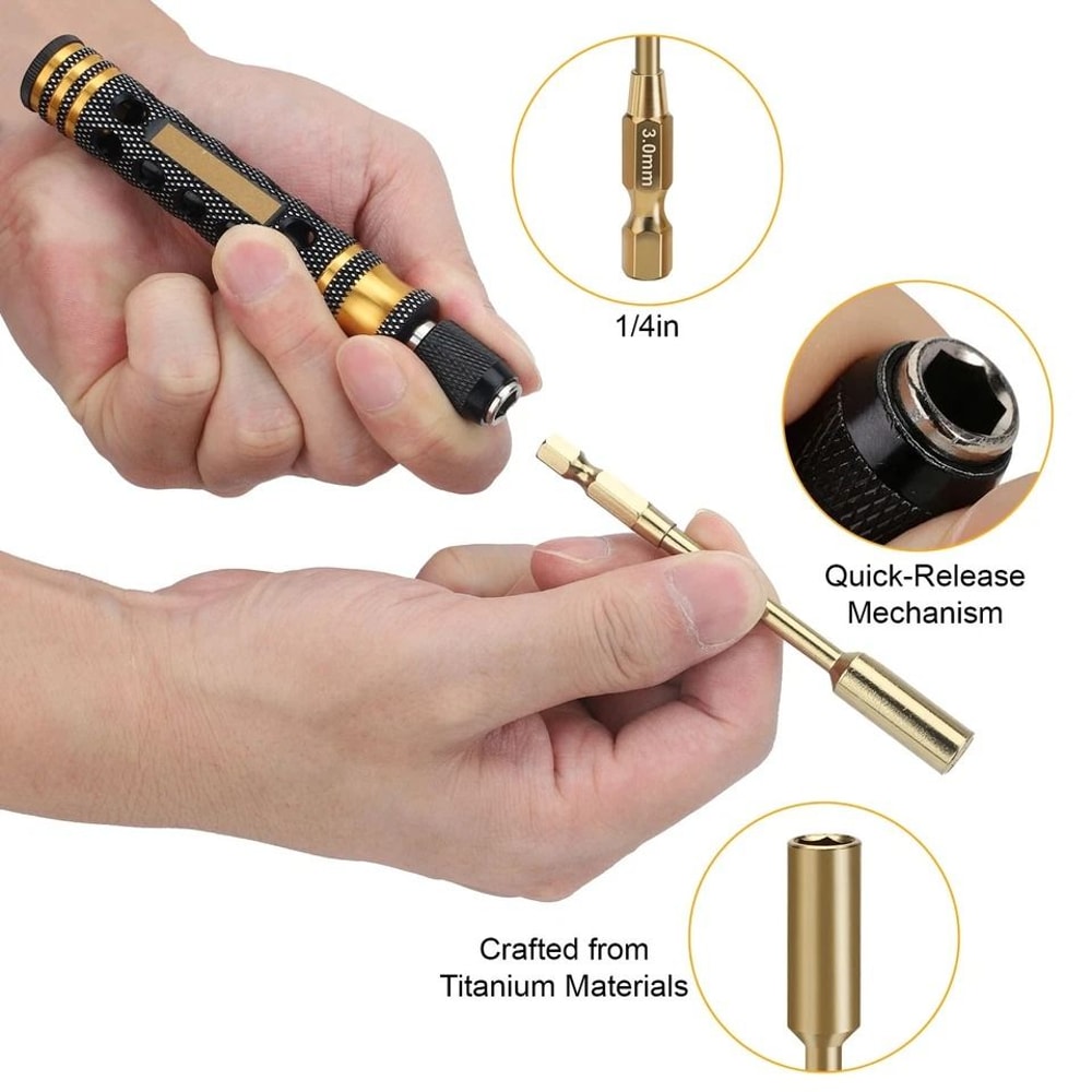 RC Car Tool Kit With Hex Nut Driver Screwdriver Wrench Bit Set For RC Truck Traxxas Axial And HSP C 2