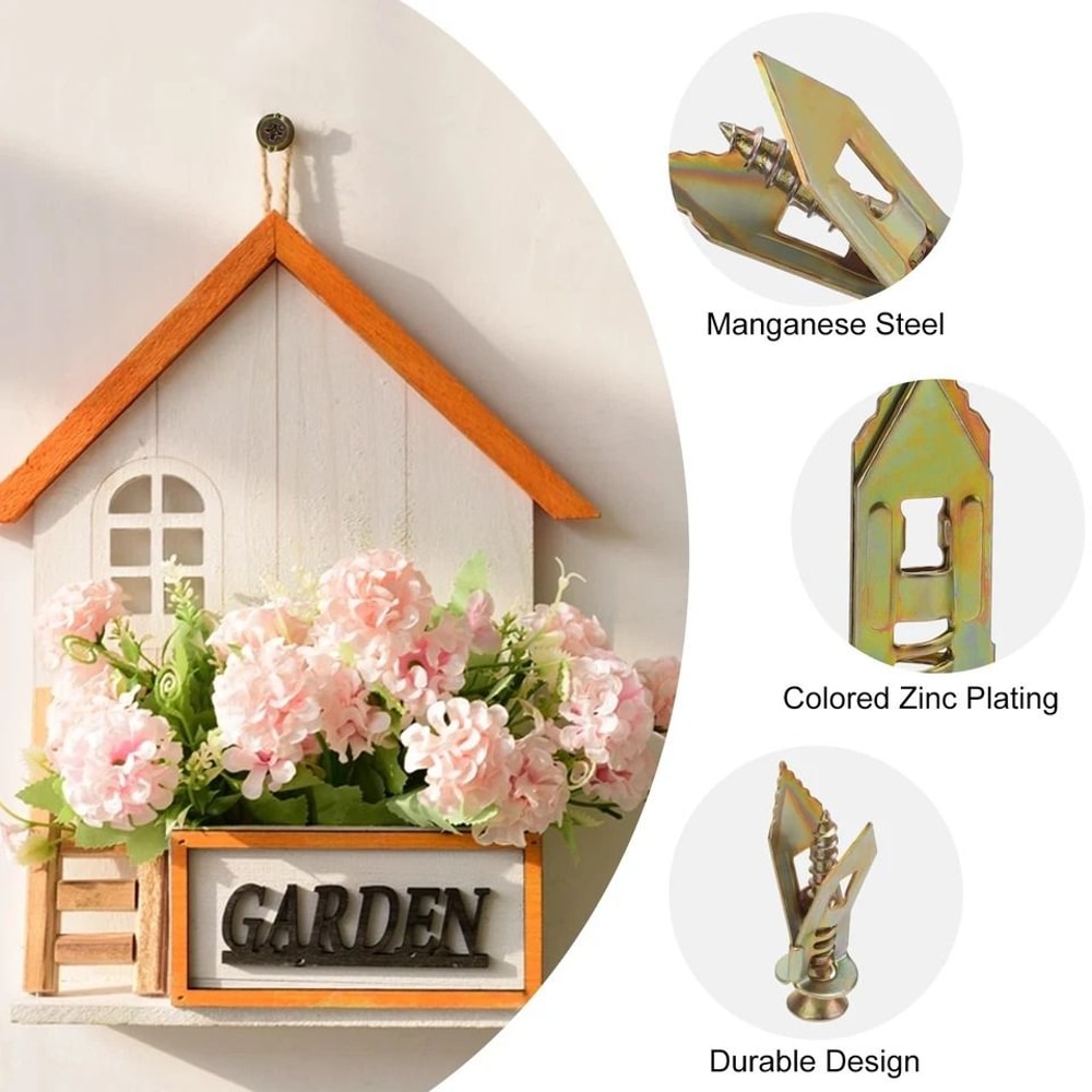 HeavyDuty SelfDrilling Drywall Anchors Screws For Wall Mounting Gypsum Brick No Drilling Quick Setu 2