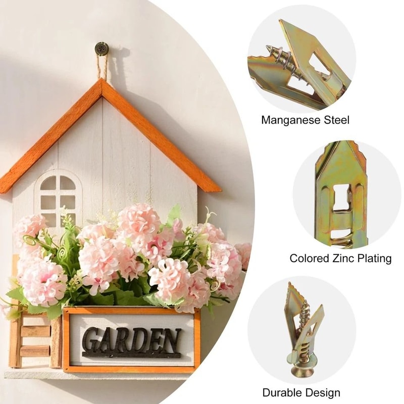 HeavyDuty SelfDrilling Drywall Anchors Screws For Wall Mounting Gypsum Brick No Drilling Quick Setu 2