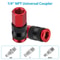 Quick Connect Air Hose Fittings Red NPT Aluminum Air Coupler And Plug Kit Ball Locking System 3