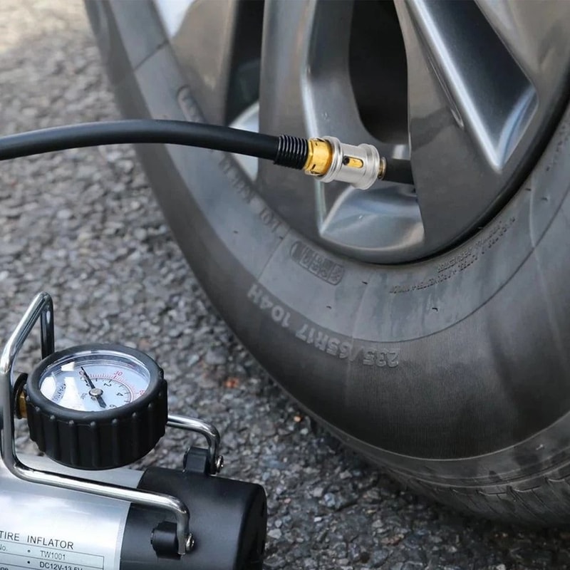 Quick Connect PushOn Aluminum Tire Air Chuck Clip Hose Barb Perfect For Schrader Valve Tires Reusab 6