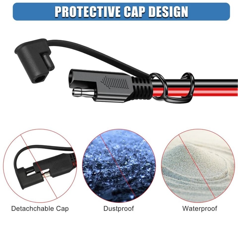 AWG SAE Adapter Harness SAE Male To Female Cable Extension Cable For Solar Panels Battery Connectio 3