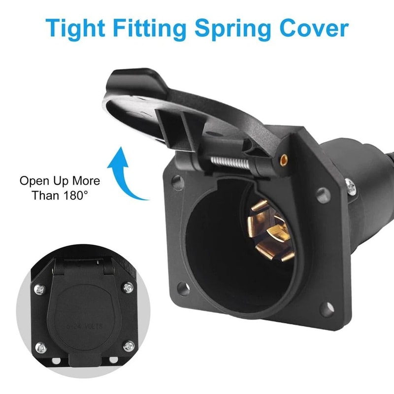 Trailer Light Plug RV Wiring Harness Adapter For Trucks Campers Trailers With Mounting Bracket 3