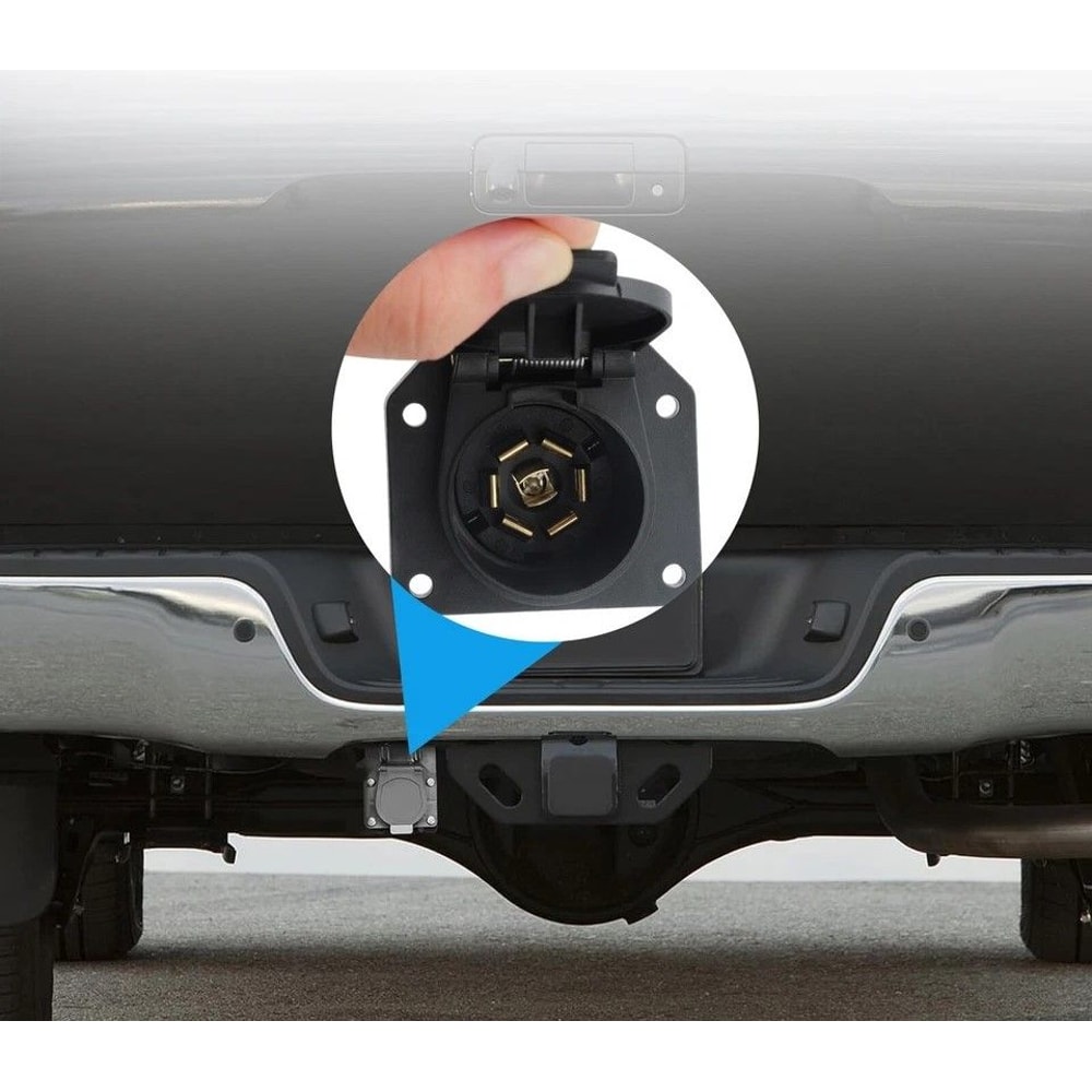 Trailer Light Plug RV Wiring Harness Adapter For Trucks Campers Trailers With Mounting Bracket 0