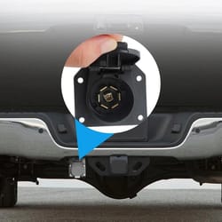 trailer light plug, rv wiring harness adapter for trucks, campers, trailers with mounting bracket