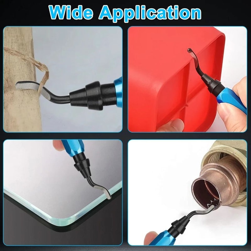 Deburring Tool With HighSpeed Steel Blades Perfect For Aluminum Copper Plastic PVC Metal Edges 4