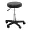Adjustable Round Rolling Stool Salon Swivel PU Leather Stool Height Adjustable With Wheels Smooth C 0