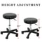 Adjustable Round Rolling Stool Salon Swivel PU Leather Stool Height Adjustable With Wheels Smooth C 8