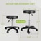 Adjustable Round Rolling Stool Salon Swivel PU Leather Stool Height Adjustable With Wheels Smooth C 2
