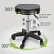 Adjustable Round Rolling Stool Salon Swivel PU Leather Stool Height Adjustable With Wheels Smooth C 3